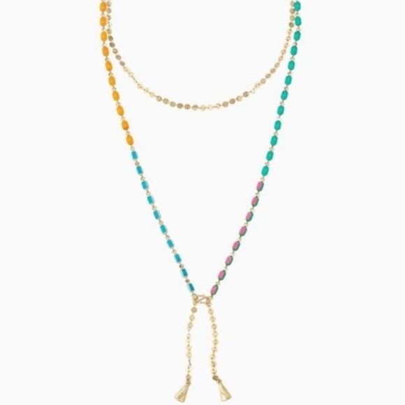 Stella & Dot | Dainty Gold Bracelet🌈Necklace VividBRIGHT Poppy - Picture 7 of 8